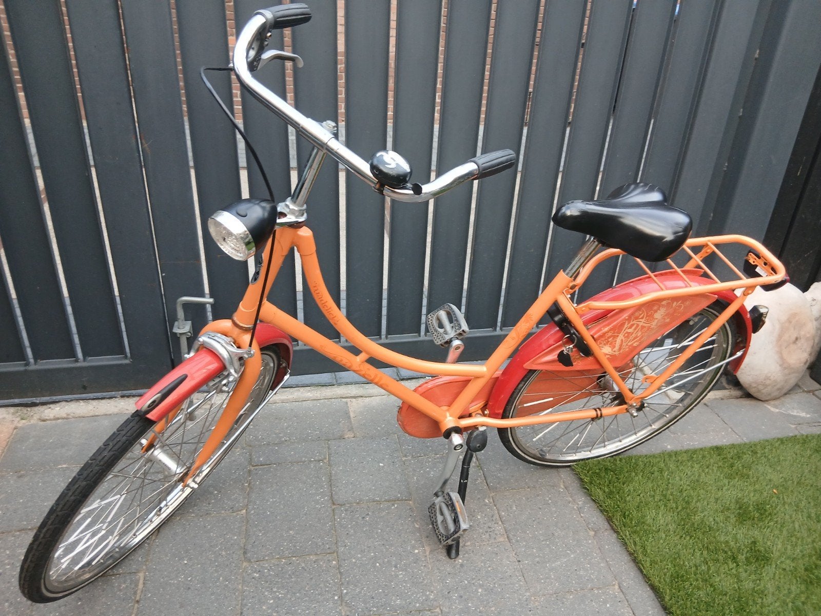 Gazelle kinderfiets, oranje, met slot . 24 inch, Fietsen en Brommers, Fietsen | Dames | Damesfietsen, Ophalen, Velgrem, Gazelle
