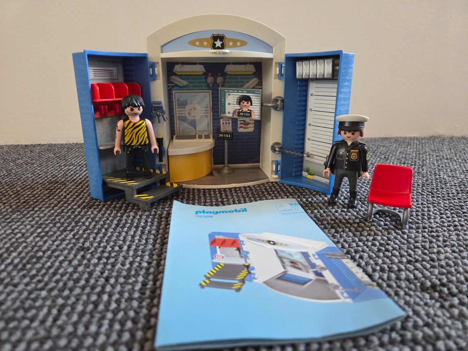 Playmobil Politiebureau met boef en agent - Set 70568, Ophalen, Gebouw, Complete set, Zo goed als nieuw