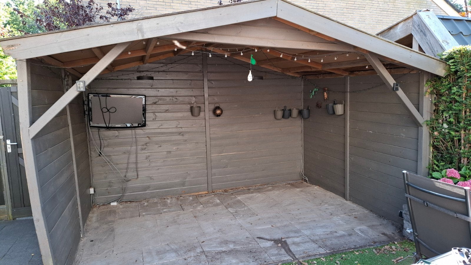 Gratis afhalen te halen. Overkapping/ schutting hout,, Ophalen, Gebruikt