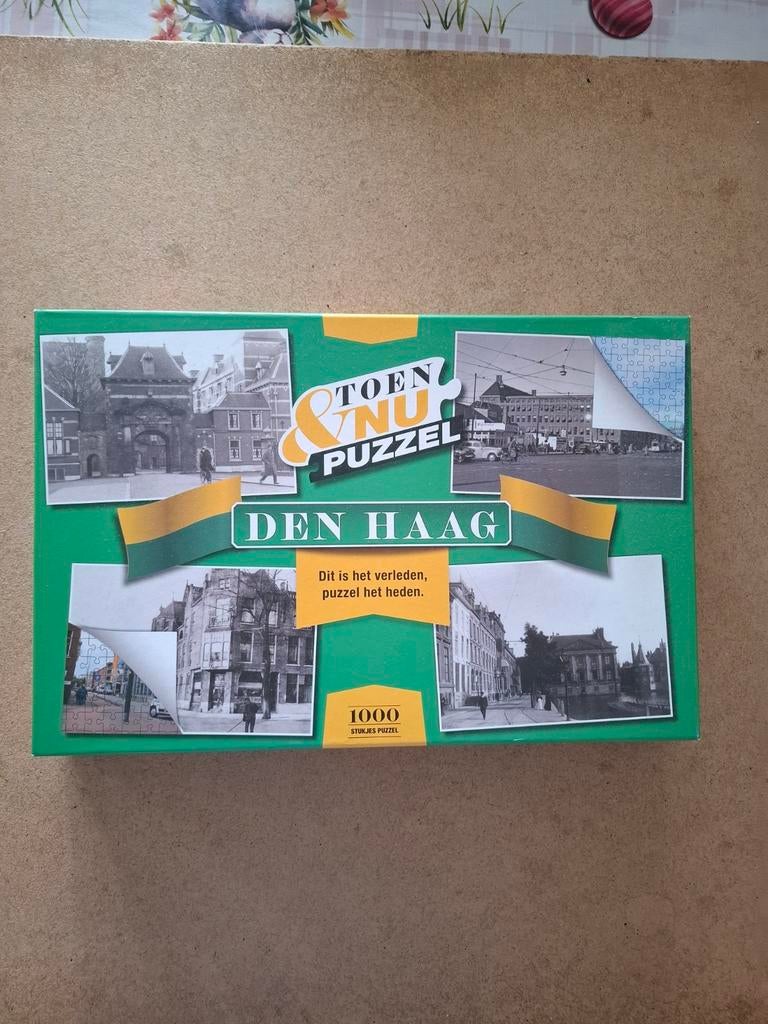 Toen & Nu Puzzel Den Haag - 1000 stukjes, Ophalen of Verzenden, 500 t/m 1500 stukjes, Zo goed als nieuw, Legpuzzel