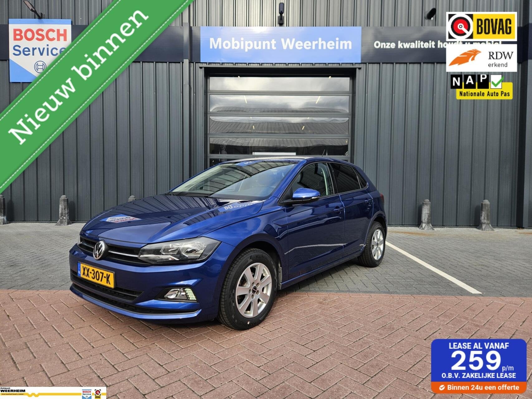 Volkswagen Polo 1.0 TSI Comfortline Business NIEUWSTAAT!, Gebruikt, Euro 6, 95 pk, Blauw