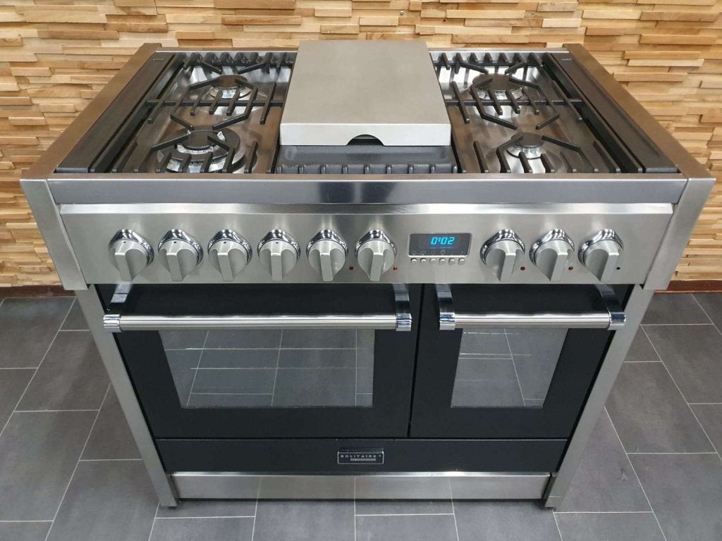 Luxe Solitaire Professional Fornuis 100cm rvs friteuse, Witgoed en Apparatuur, Fornuizen, Niet ingevuld, 60 cm of meer, Niet ingevuld