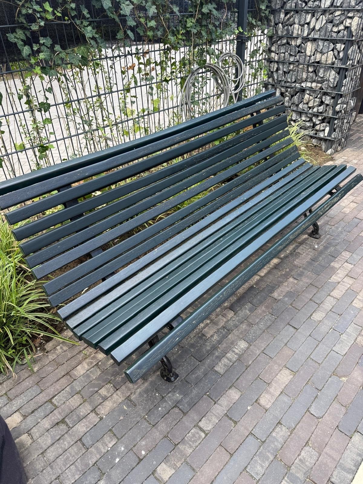 Robuuste Meranti Houten Gietijzeren Tuinbank, Tuin en Terras, Tuinbanken, Ophalen, Gebruikt, Hout