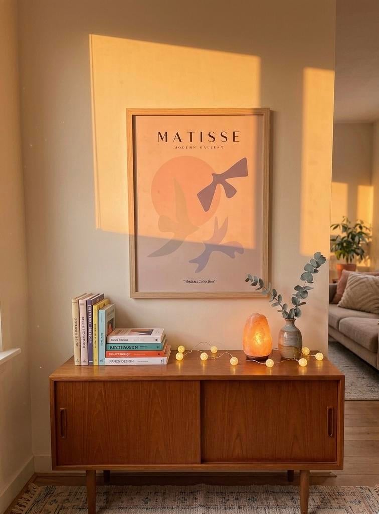 Matisse Poster "Abstract Collection" incl. houten lijst, Ophalen of Verzenden, Zo goed als nieuw, Overige onderwerpen