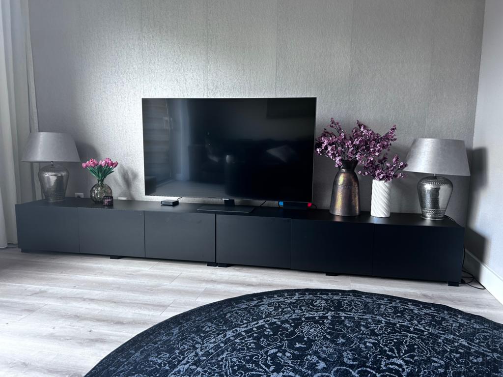 Tv meubel mat zwart, Ophalen of Verzenden, 25 tot 50 cm, Minder dan 100 cm