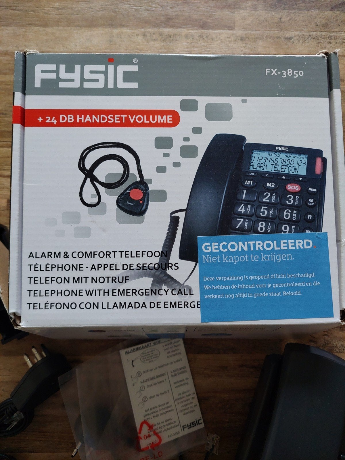 Fysic FX-3850 Alarm & Comfort Telefoon met Noodoproep, Ophalen, 1 handset