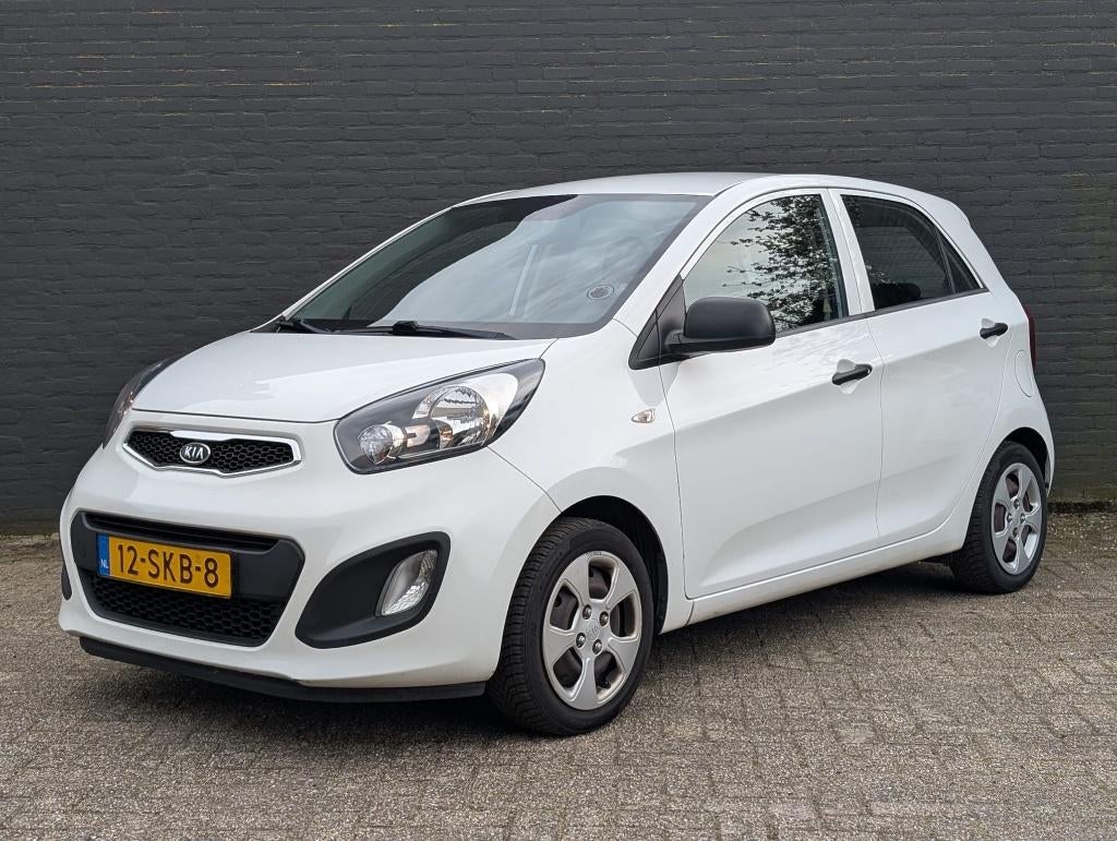Kia Picanto 1.2 Cvvt 5-DRS 2011 Wit, Auto's, Voorwielaandrijving, Stof, 4 cilinders, Wit