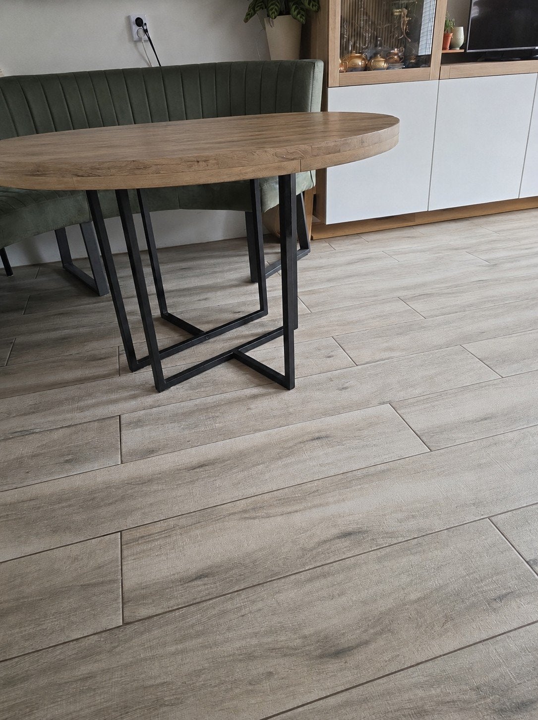 WOOOD Tablo W-poot matzwart stalen tafelpoot, Ophalen, Tafelpoot, Modern, Industrieel, Rond