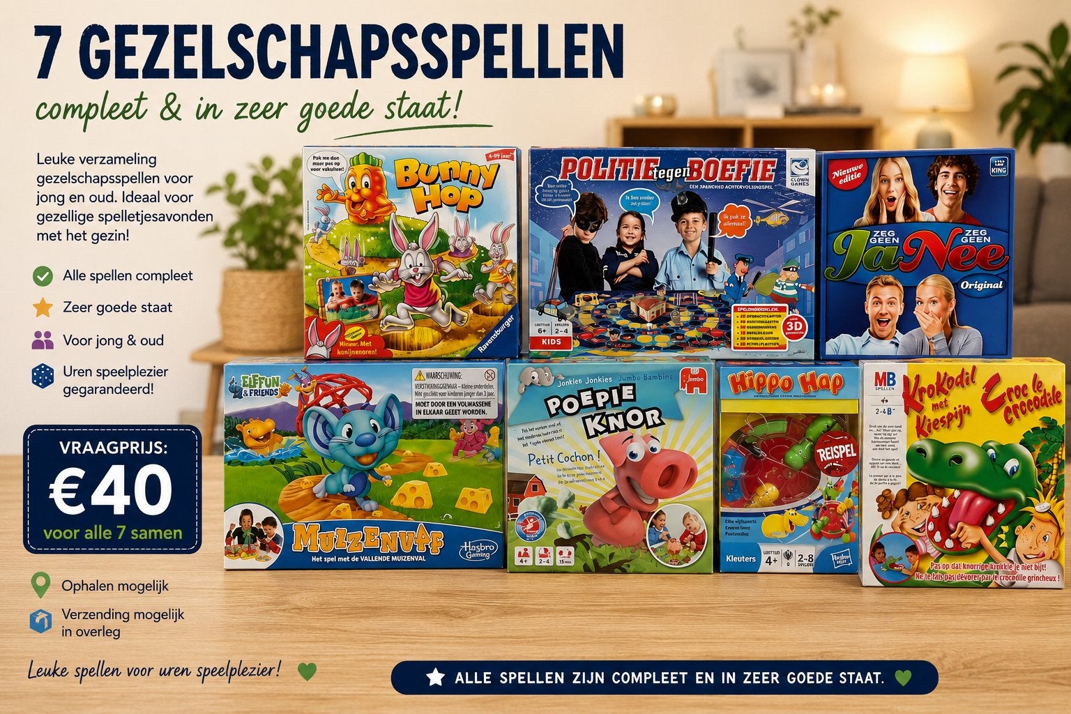 7 spellen - compleet GOED BOD = WEG, Ophalen of Verzenden, Zo goed als nieuw