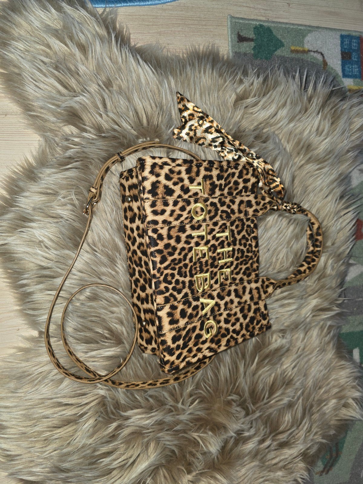 Leuke nieuwe panterprint tote bag, Ophalen of Verzenden, Nieuw, Bruin, Shopper