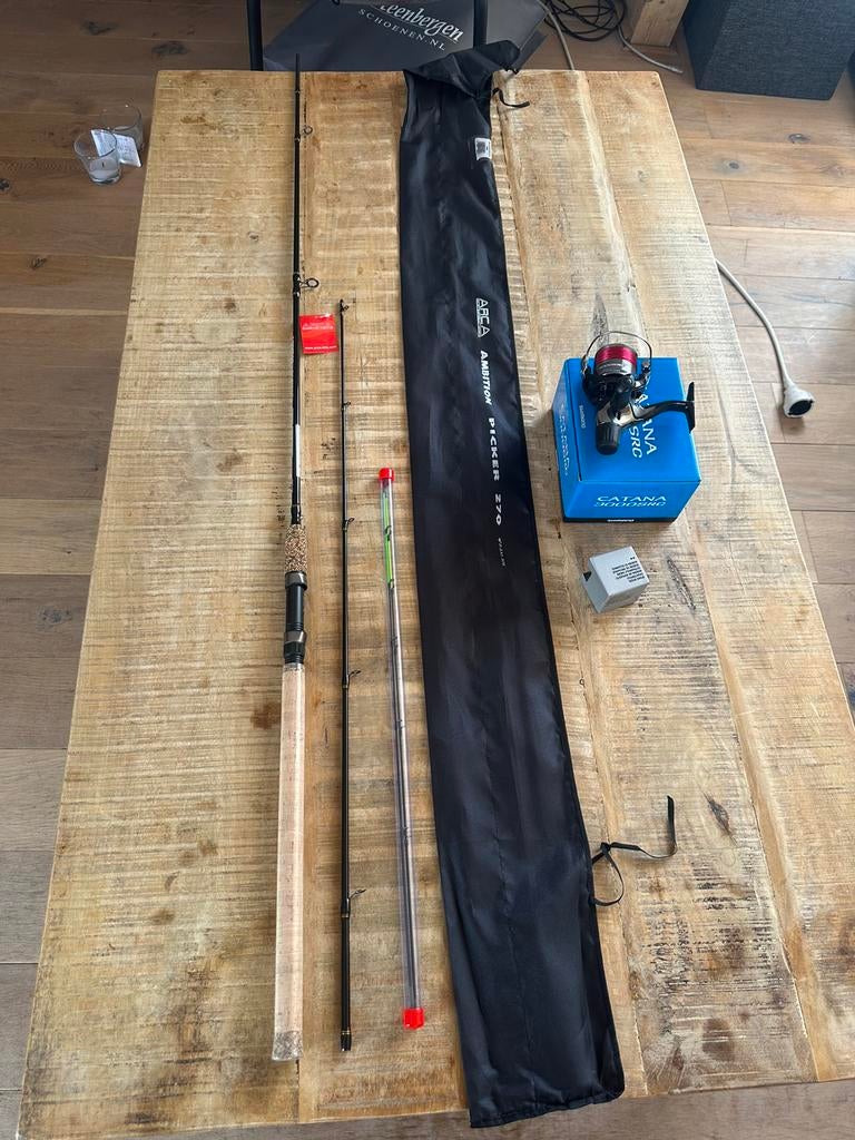 Nieuwe Arca winkle picker + Shimano molen, 2.70m & 25 gr, Ophalen of Verzenden, Nieuw, Complete set