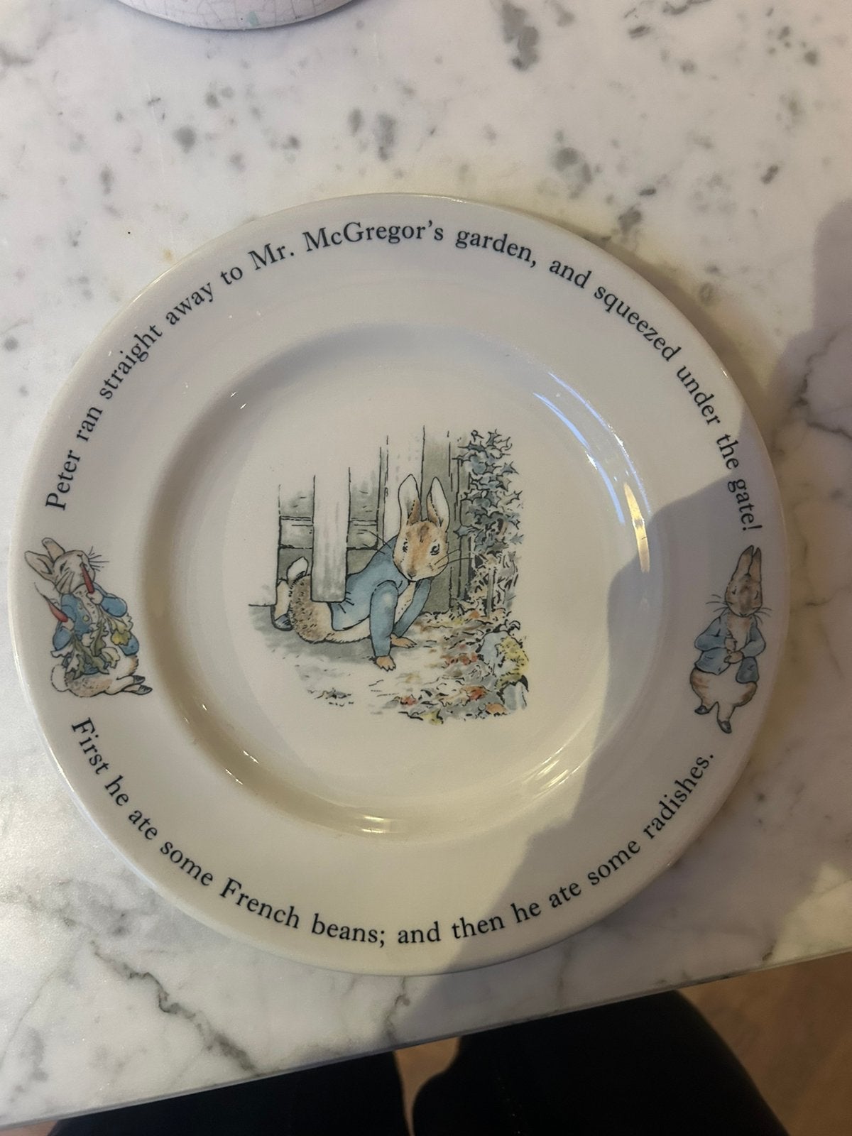 Vintage Wedgwood Peter Rabbit bord Mr McGregor’s Garden 1993, Ophalen of Verzenden