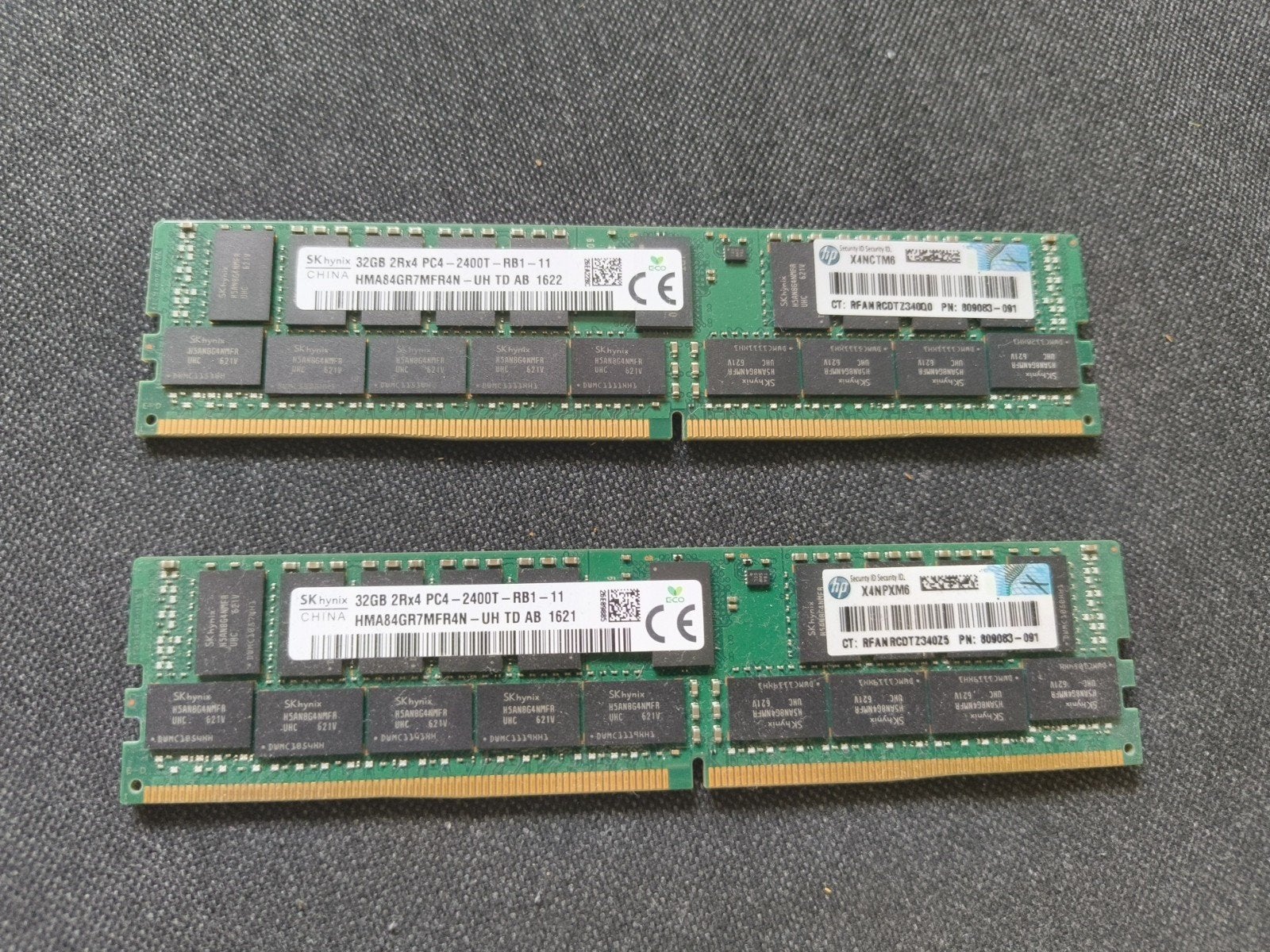 2x SK Hynix 32GB DDR4 RAM PC4-2400T Geheugenmodules, Computers en Software, Ophalen of Verzenden, DDR4, Desktop, 32 GB