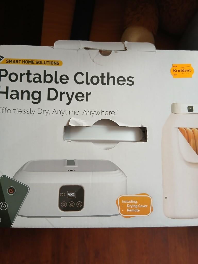 Portable clothes hang dryer, Witgoed en Apparatuur, Wasdrogers, Minder dan 85 cm, Nieuw, Ophalen of Verzenden, Minder dan 4 kg