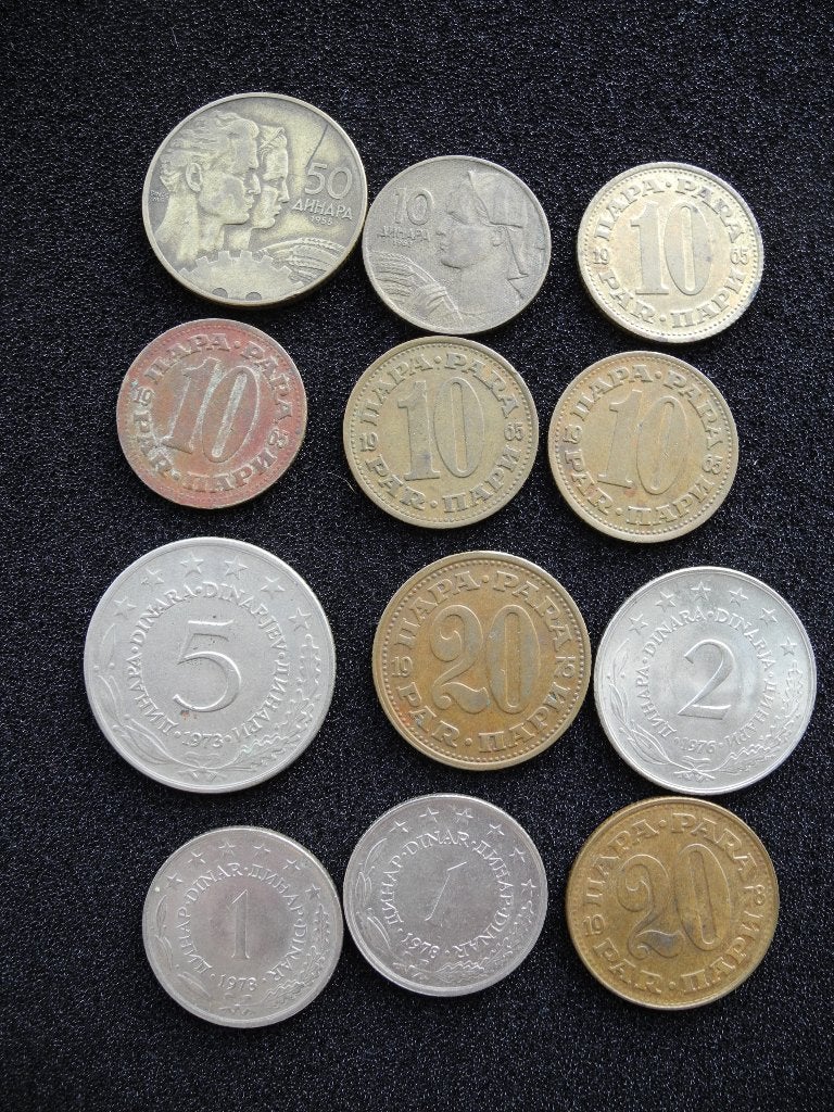 12 historische munten Joegoslavië vanaf 1955, Postzegels en Munten, Munten | Europa | Niet-Euromunten, Ophalen of Verzenden, Joegoslavië