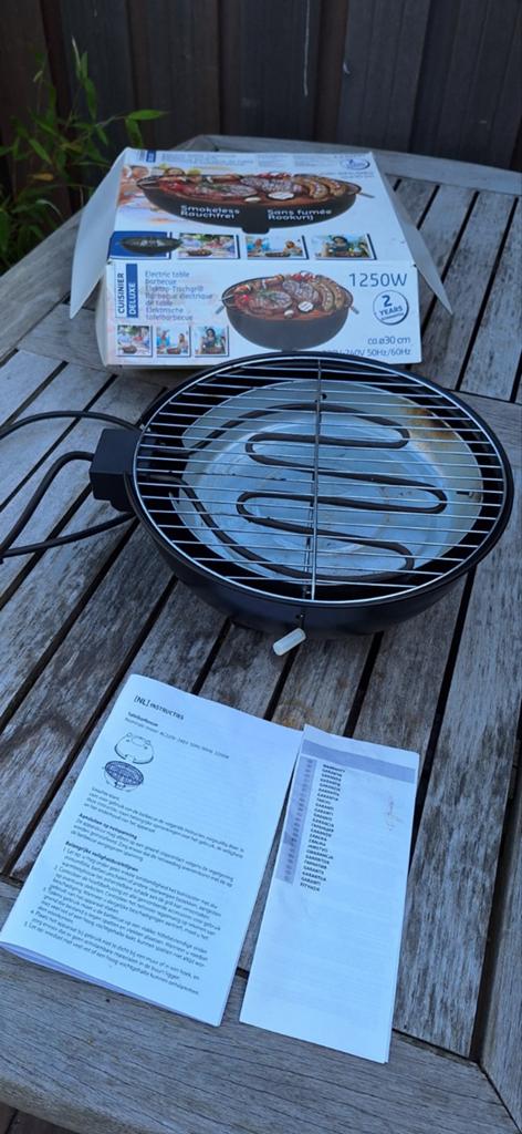 Tafel Barbecue Elektrisch diameter circa 30 cm Tafelgrill, Ophalen of Verzenden, Gebruikt