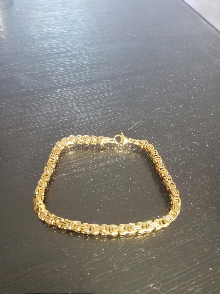 18k goud plated armband, 21 cm lang, Ophalen of Verzenden