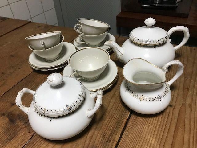 oud thee servies brocante high tea, Antiek en Kunst, Antiek | Servies compleet, Ophalen of Verzenden