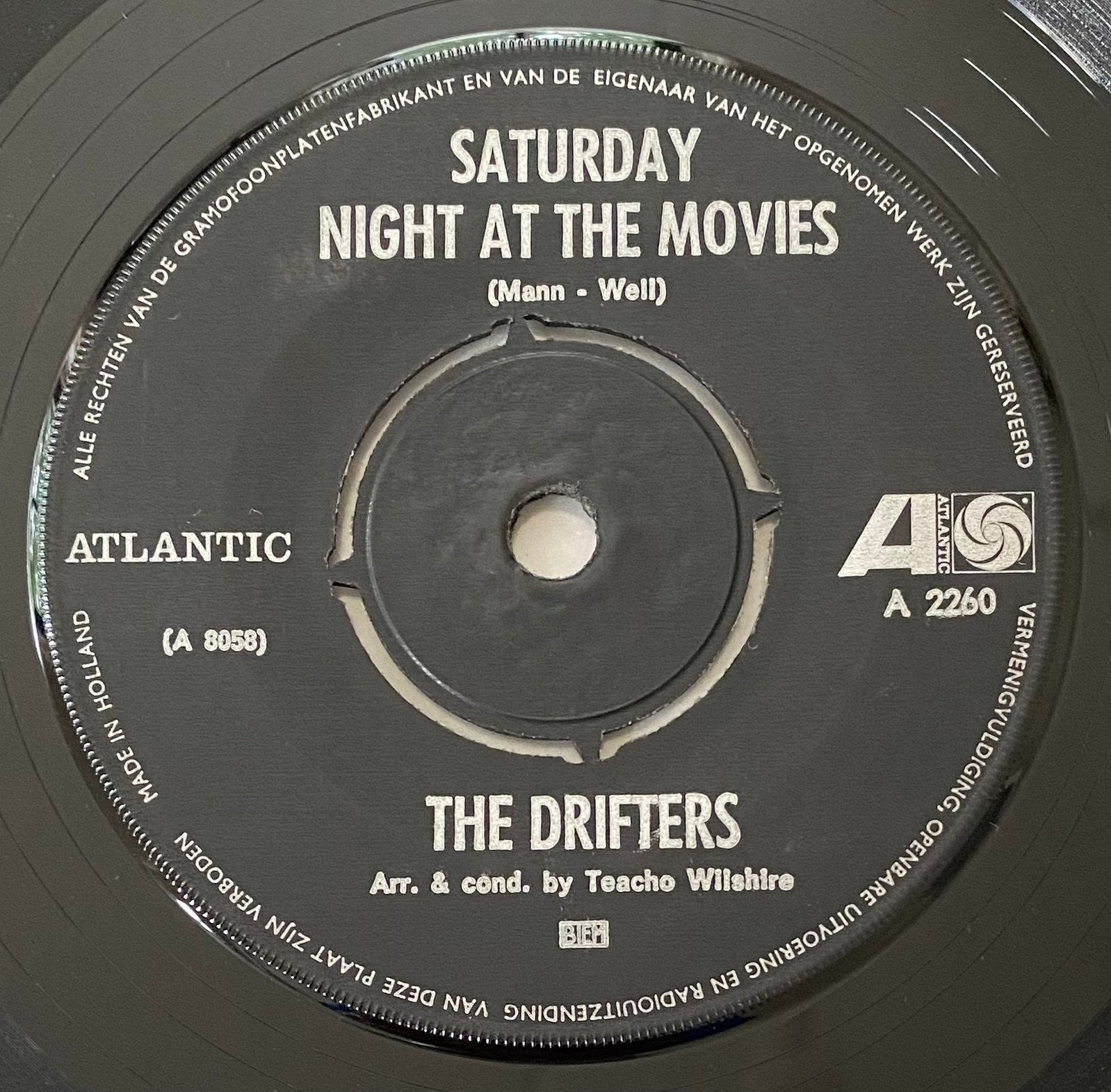 7” THE DRIFTERS - Saturday Night At The Movies (1964/NL), Gebruikt, Verzenden, 7 inch, Pop
