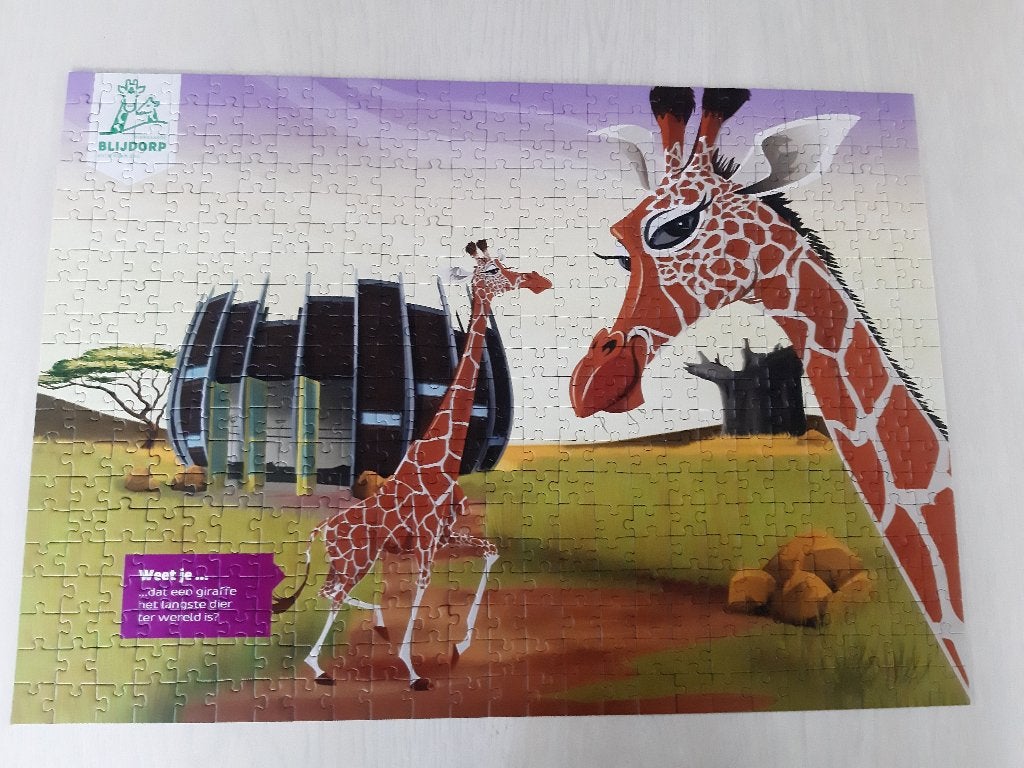 puzzel 500 stukjes - Blijdorp Rotterdam - giraffen, Ophalen, 500 t/m 1500 stukjes, Zo goed als nieuw, Legpuzzel