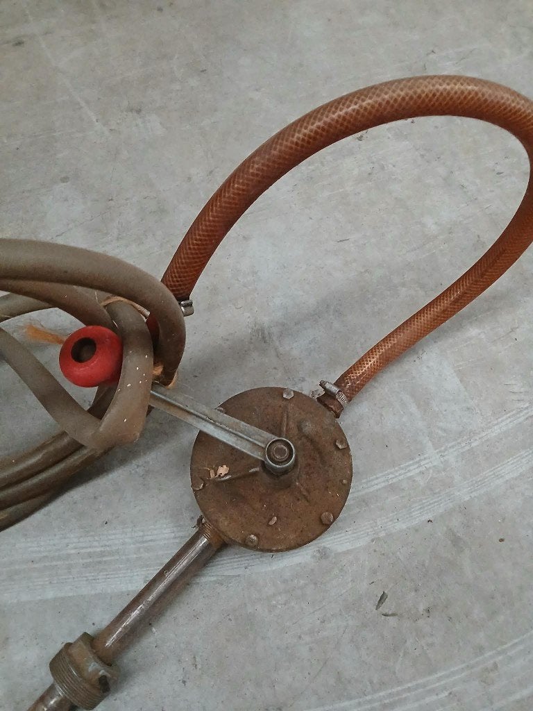 industriële vatpomp / handpomp voor olie en vloeistoffen, Ophalen