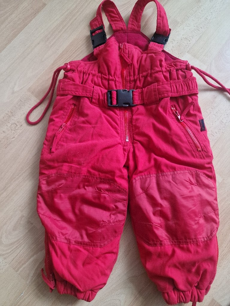 rode skibroek, maat 86, Kinderen en Baby's, Babykleding | Maat 86, Ophalen of Verzenden, Zo goed als nieuw, Jongetje of Meisje