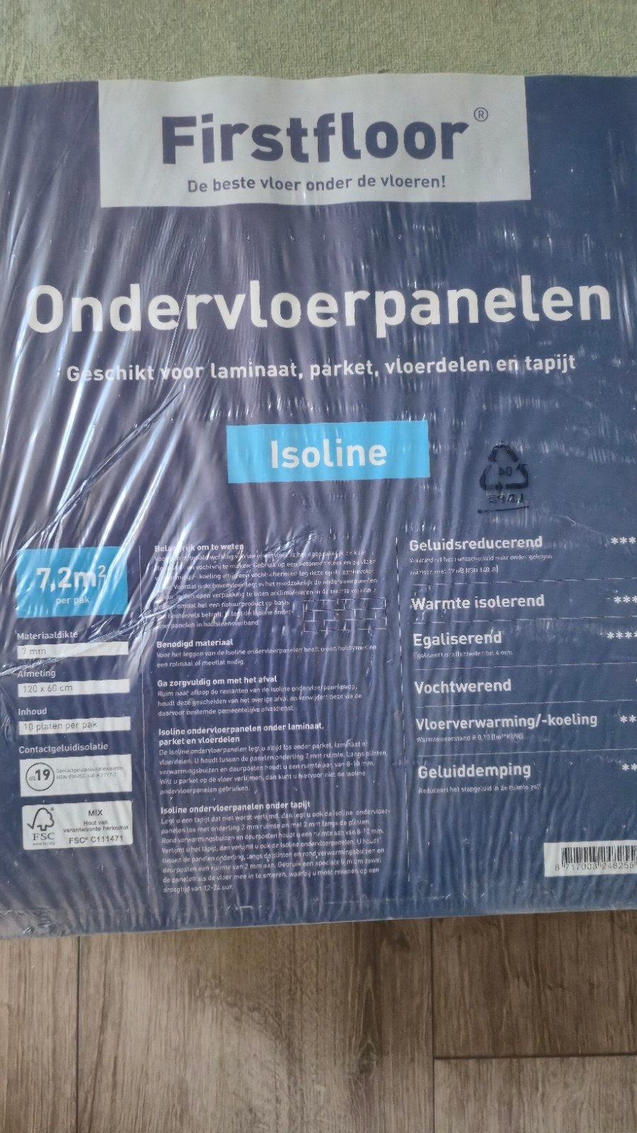 Firstfloor Ondervloerpanelen Isoline - 3 pakken, Doe-het-zelf en Verbouw, Vloerdelen en Plavuizen, Ophalen, Overige materialen