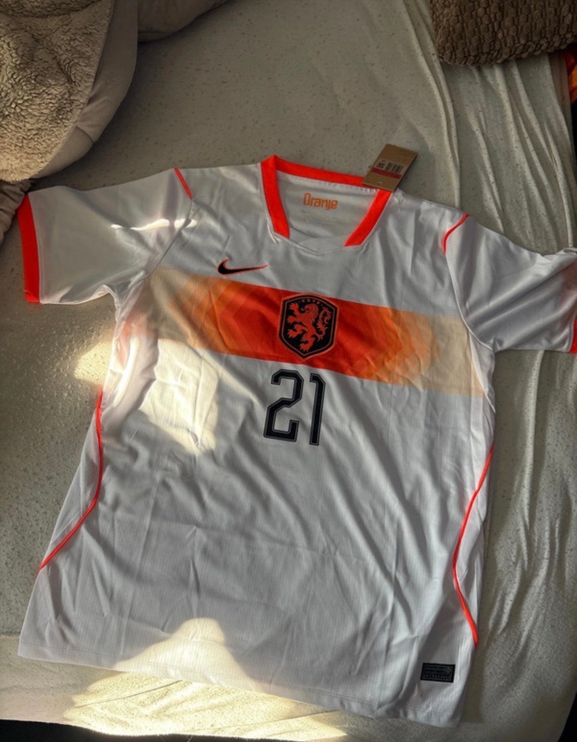Nederlands Elftal Thuisshirt F. De Jong #21 - Nieuw, Wit, Nieuw, Overige maten, Ophalen of Verzenden