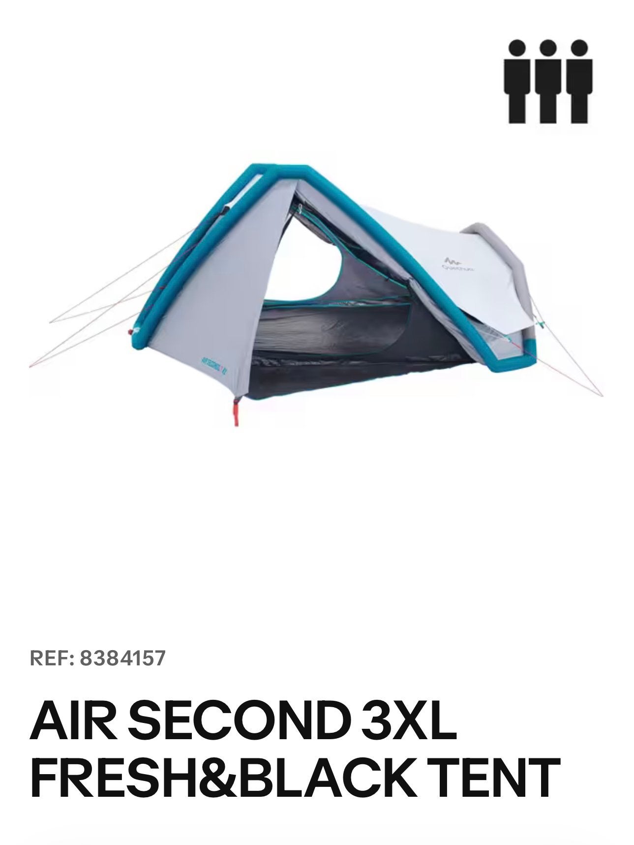 Quechua Air Seconds 3XL kampeertent, Ophalen, Zo goed als nieuw