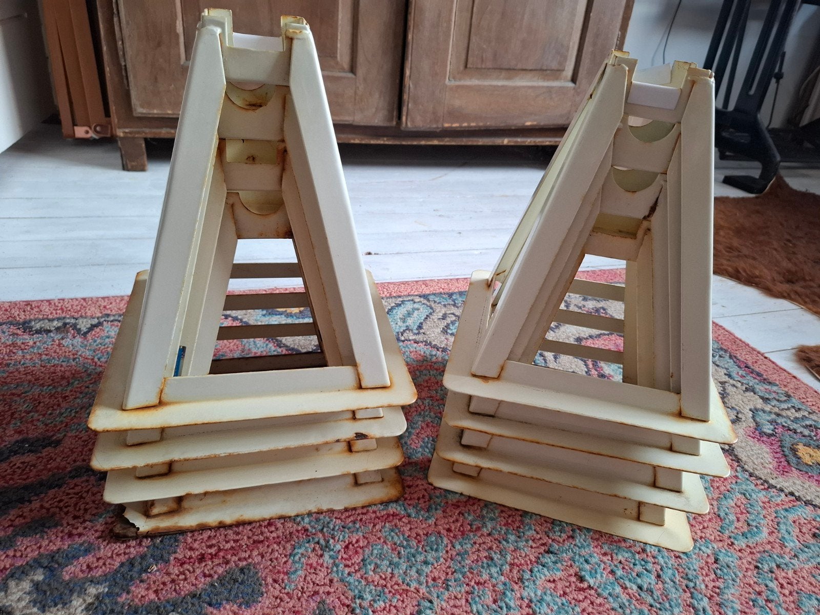 Set van 8 bedverhogers, bedklossen, Ophalen, Gebruikt