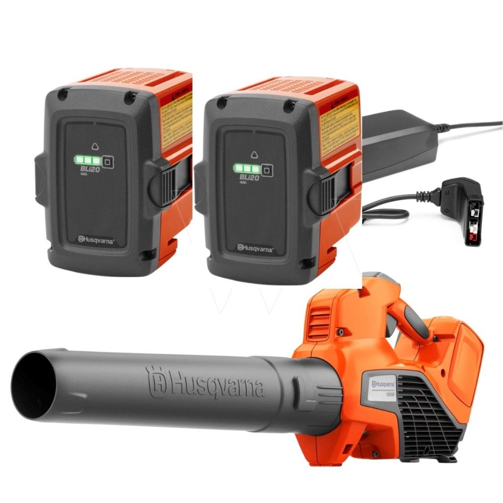 Husqvarna 120iB Accu bladblazer met 2 Accus!, Ophalen of Verzenden, Zo goed als nieuw, Accu, Handgedragen