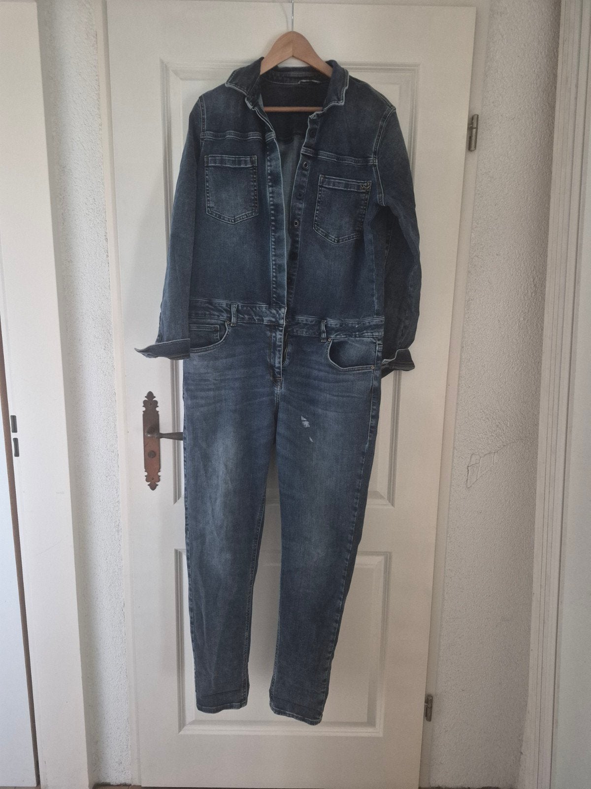 LTB Blue Addicted Denim Jumpsuit Maat XL, Kleding | Dames, Jumpsuits, Zo goed als nieuw, Maat 46/48 (XL) of groter, Blauw, Ophalen of Verzenden