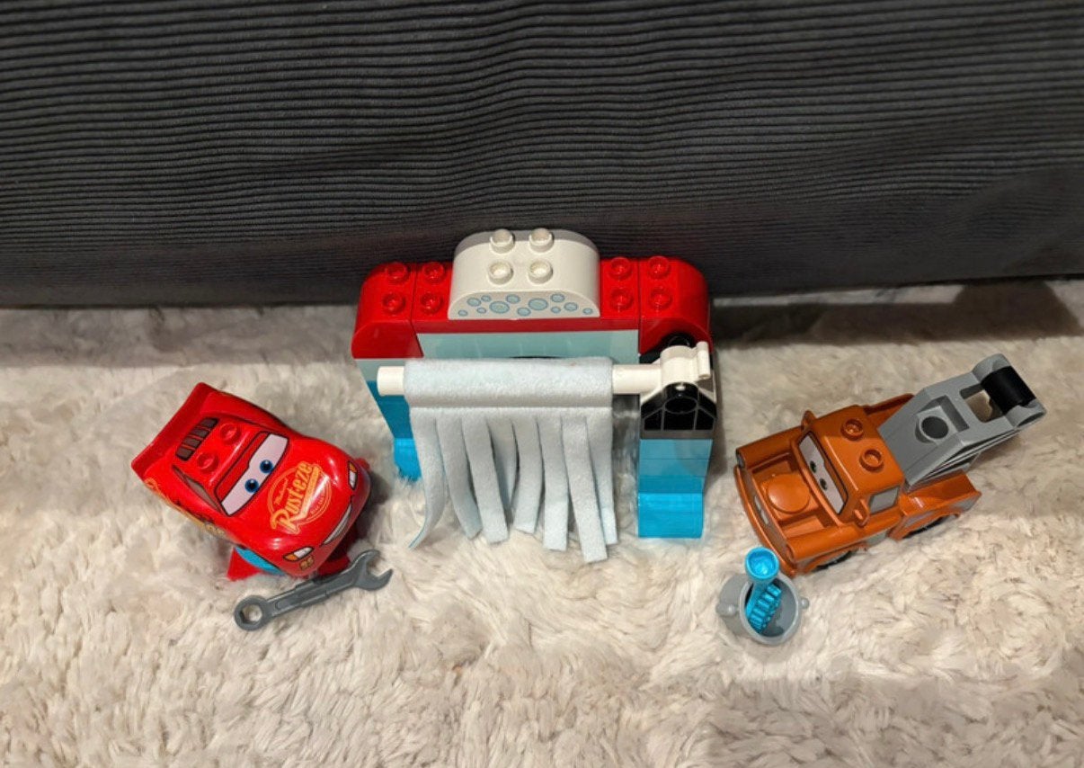 Lego Duplo Cars Bliksem McQueen en takel 10996, Kinderen en Baby's, Ophalen of Verzenden, Zo goed als nieuw, Duplo