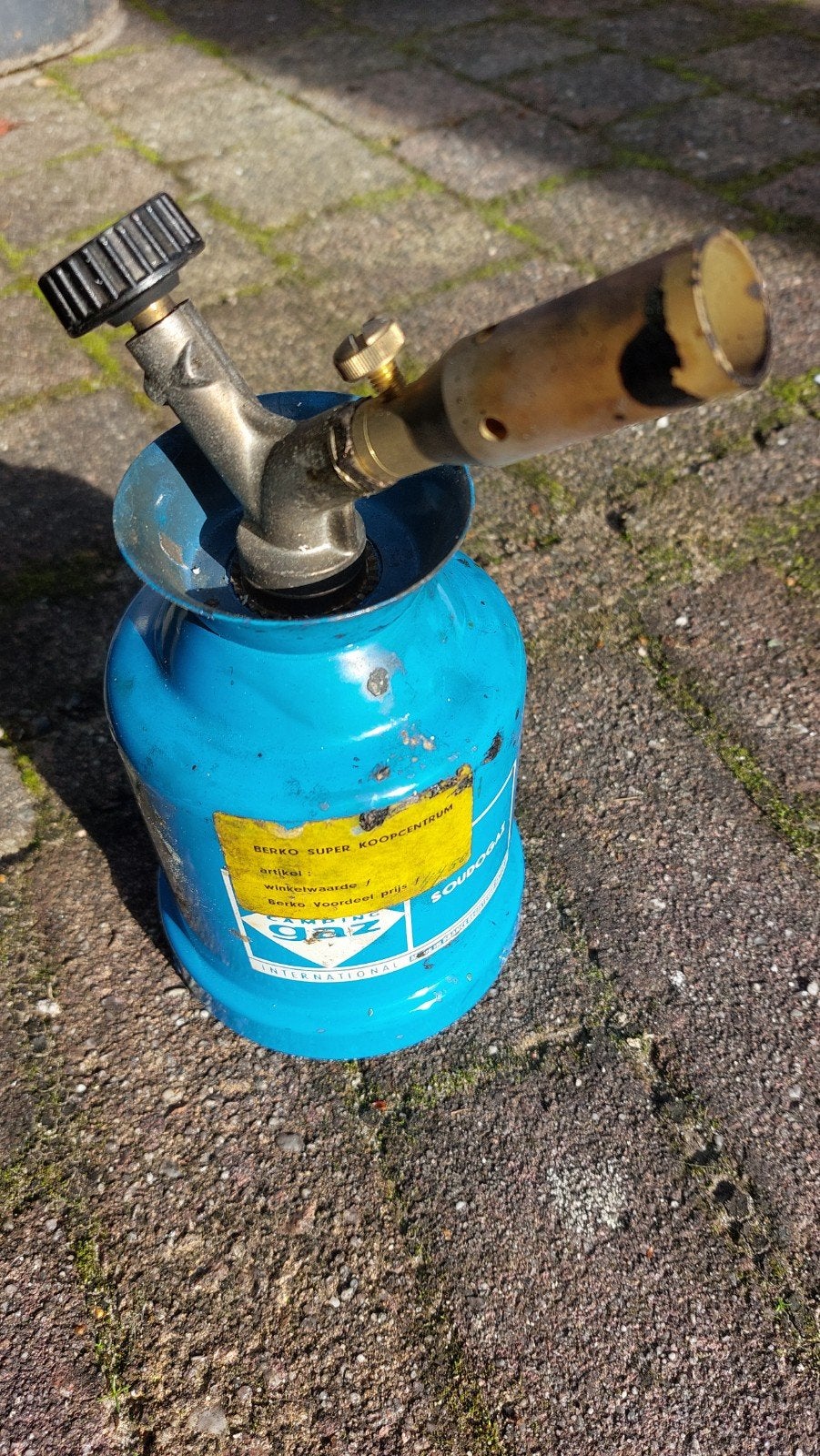 Vintage Campingaz Soldeerset met Gasfles, Ophalen of Verzenden