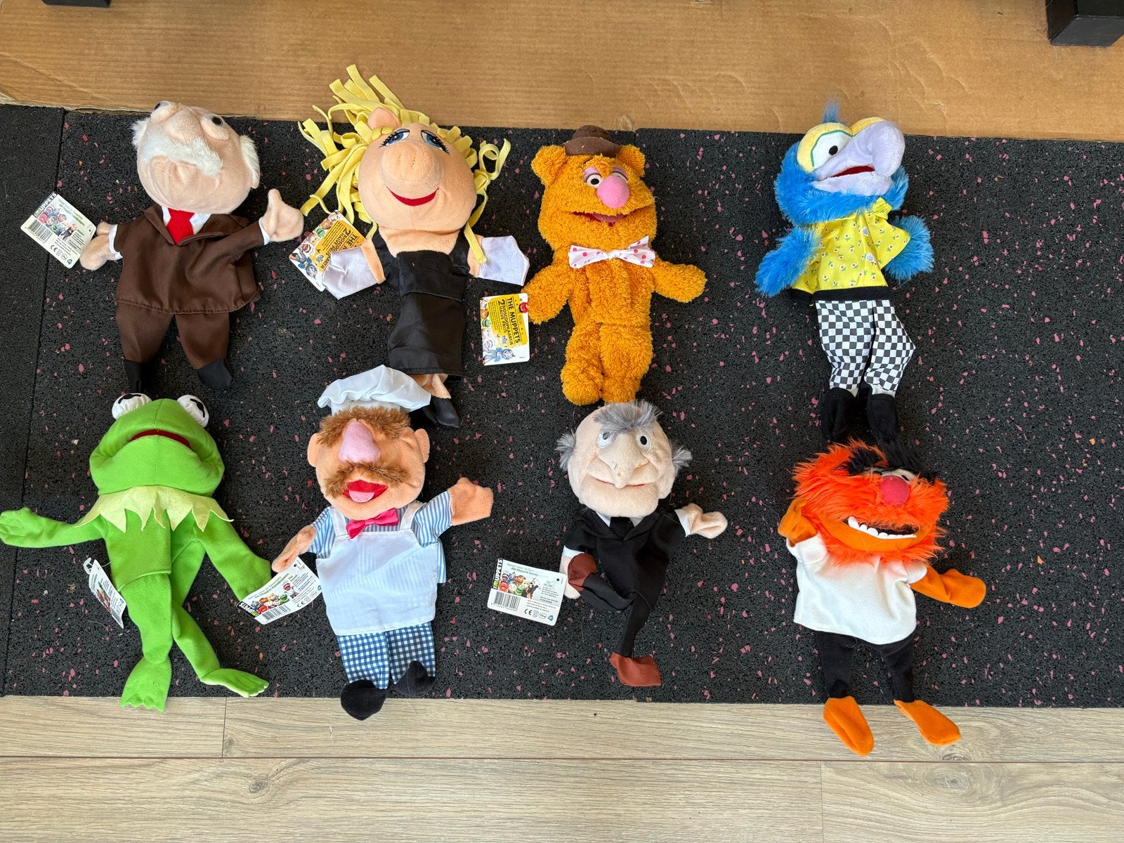 Muppets poppen set - Kermit, Miss Piggy, Fozzie, Animal, Overige merken, Overige typen, Nieuw, Met label