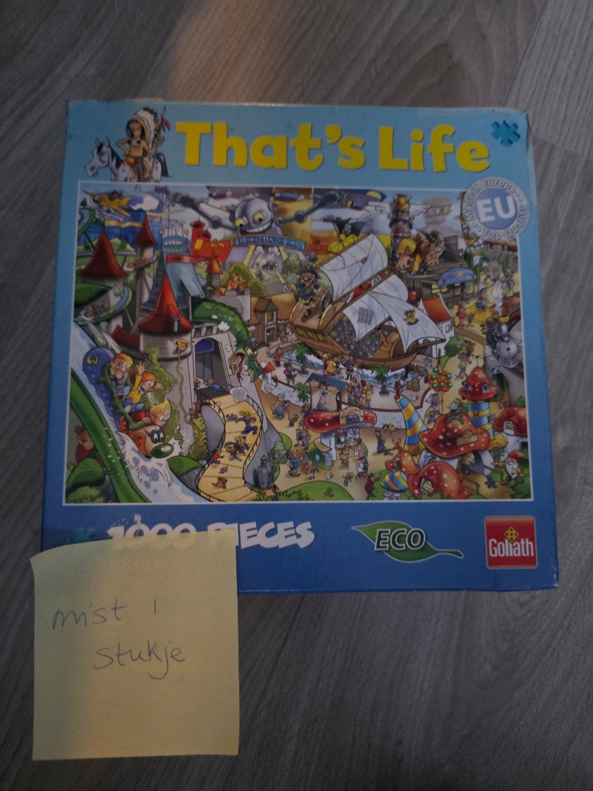 puzzel 1000 stukjes that’s life, Ophalen of Verzenden, 500 t/m 1500 stukjes, Zo goed als nieuw