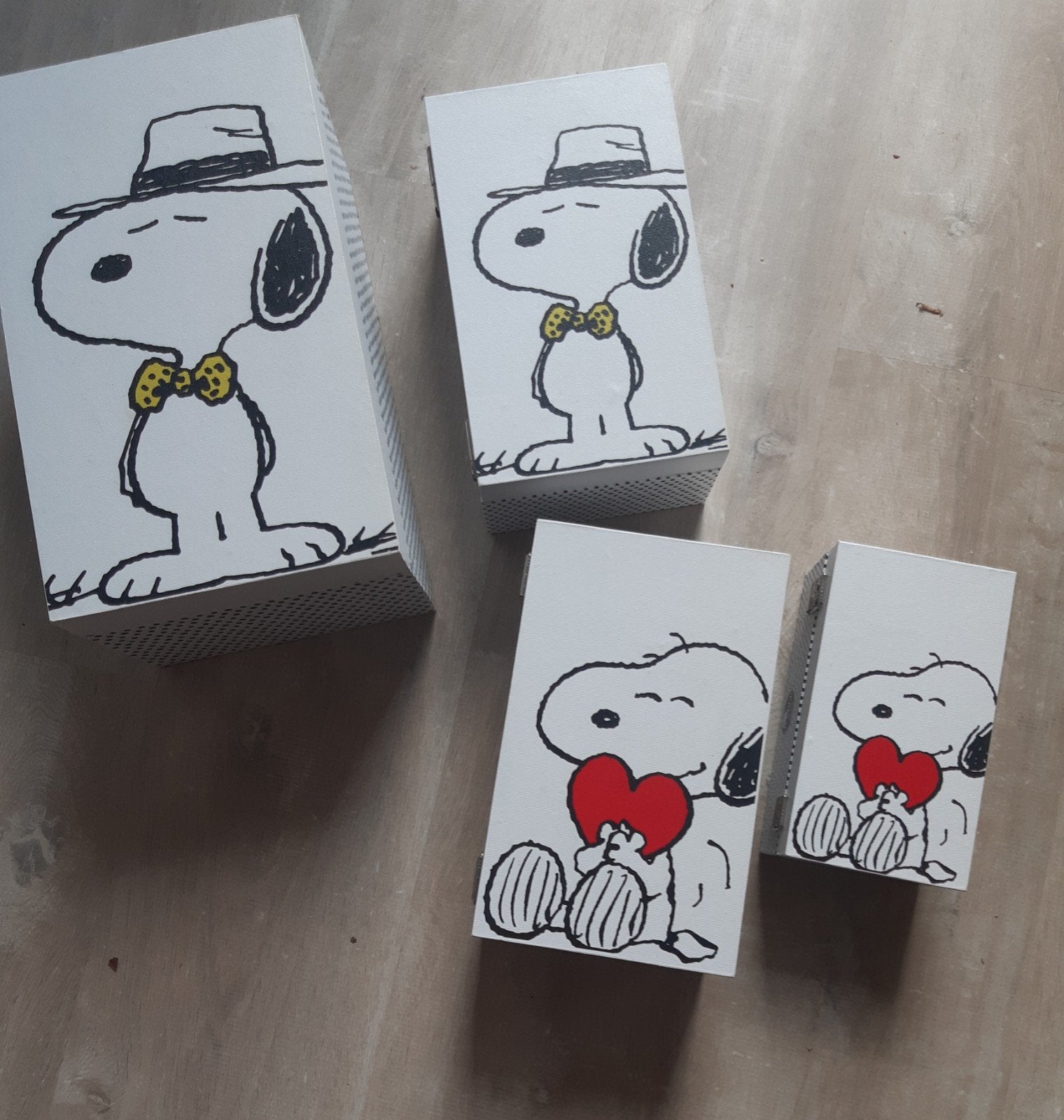 Snoopy opbergdoosjes, nieuw set van 4, Ophalen of Verzenden, Gebruikt