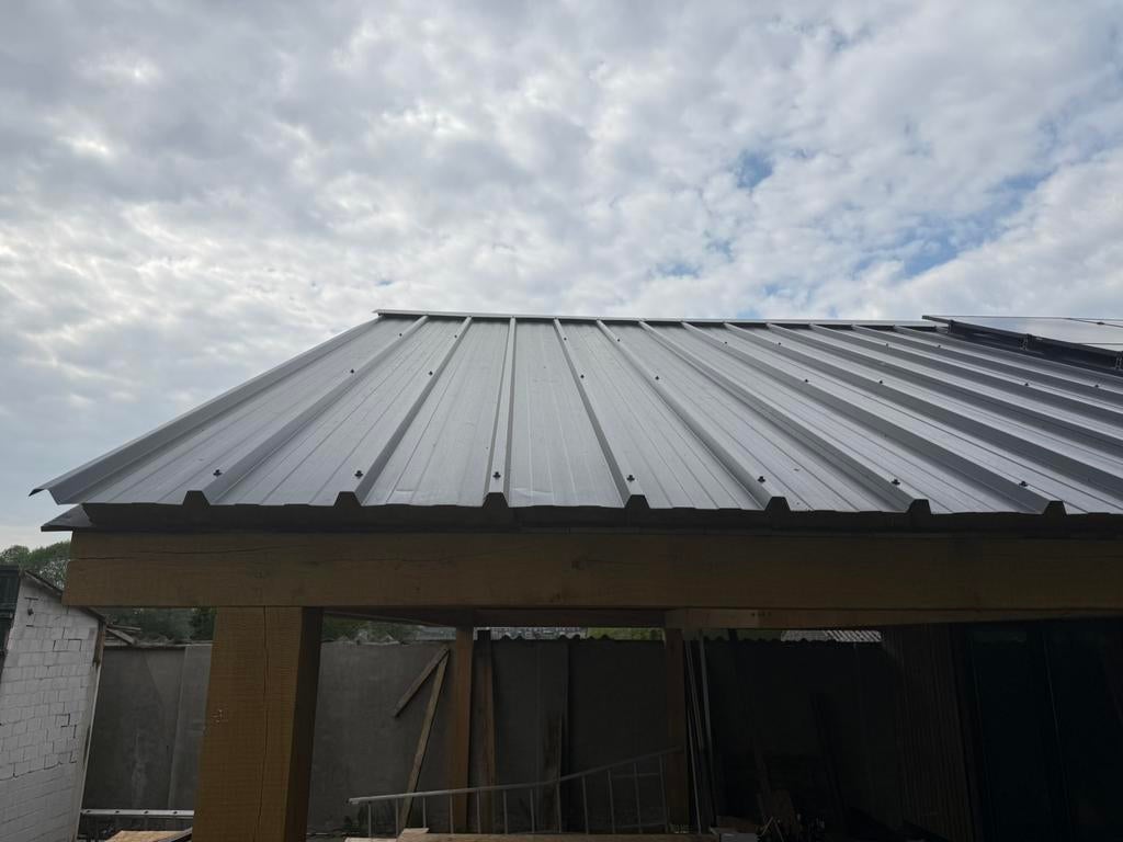 Kingspan trapezium sandwichpaneel, KS1000 RW, 80mm dik, Nieuw, 5 tot 10 m², Metaal, Grijs