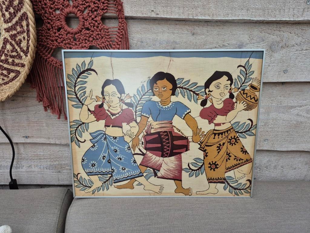 Batik schilderij op zijde, Ophalen of Verzenden