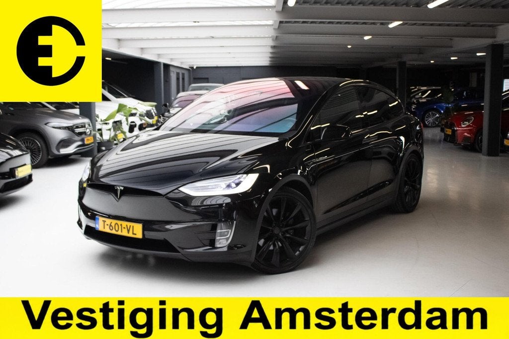Tesla Model X 90D Base 6p. | SoH 82,6% | Free supercharging, Auto's, Tesla, Automaat, Model X, Gebruikt, Zwart