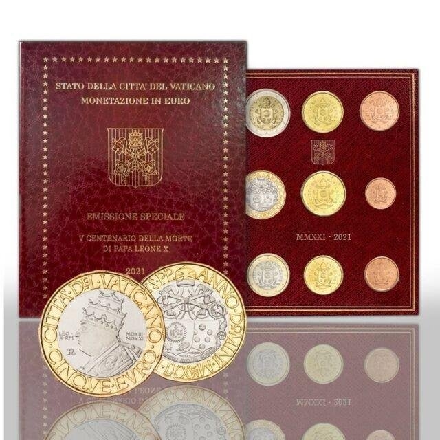 BU set Vaticaan 2021 - 1 cent t/m 5 euro - 9 munten Blister, Verzenden, Vaticaanstad, Overige waardes, Setje