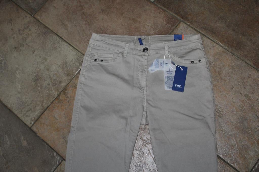 Cecil Janet vlotte stretch broek mt 30/32 KOOPJE, Maat 38/40 (M), Verzenden, ., Beige