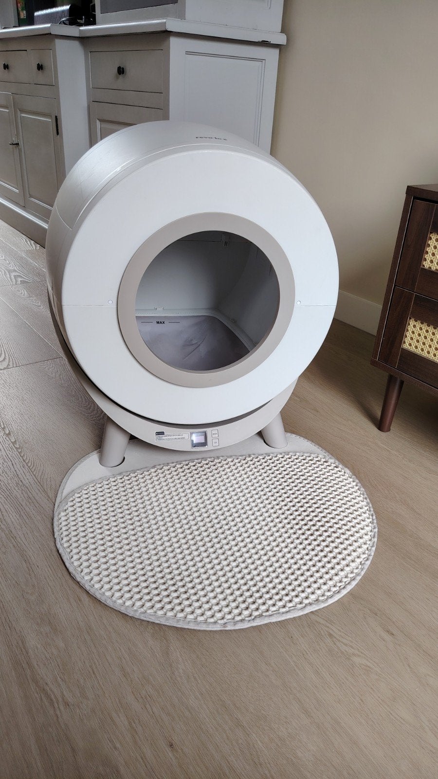 Revo-loo One - Automatische kattenbak - zeer goede staat, Dieren en Toebehoren, Ophalen, Zelfreinigend, Zo goed als nieuw, Open
