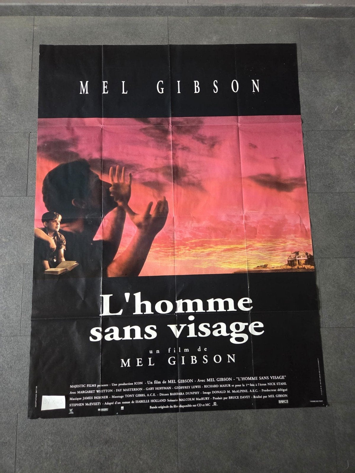Mel Gibson - L'homme sans visage - Film Poster, Deurposter of groter, Ophalen of Verzenden, Film en Tv, Rechthoekig Staand