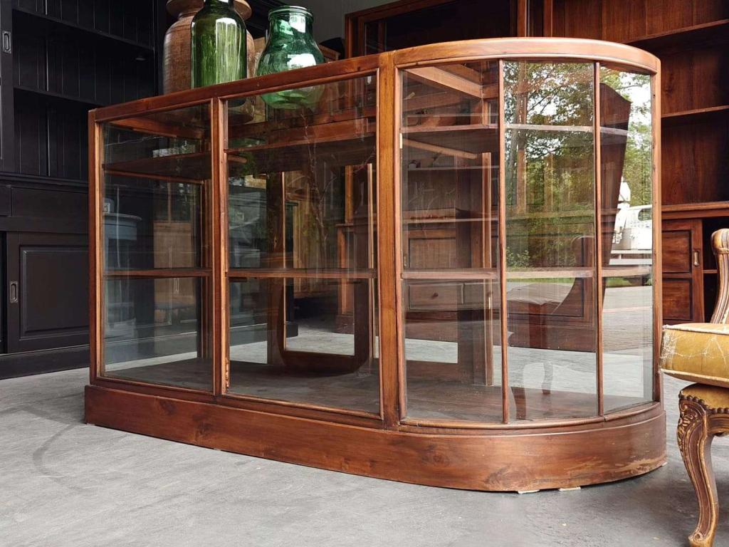 Antieke museumkast | Toonbank | Winkelvitrine #5104, Antiek en Kunst, Ophalen of Verzenden