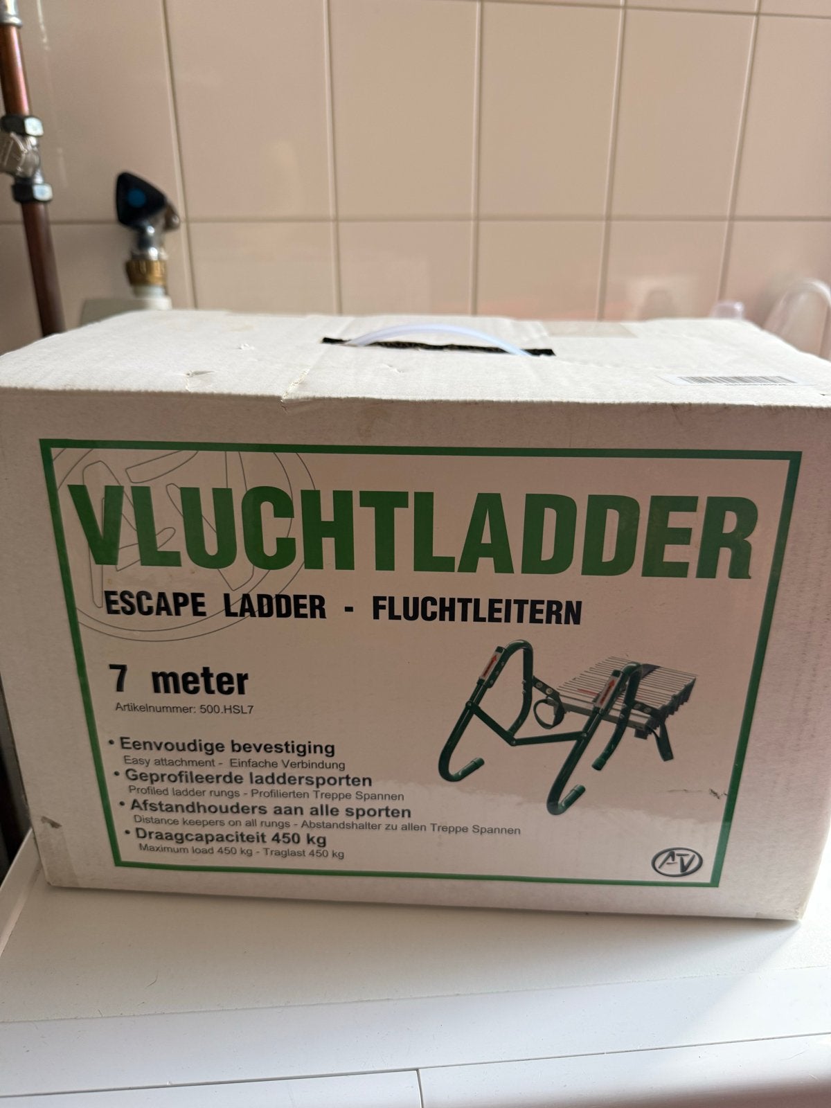 Vluchtladder 7 meter - Nieuw in doos, Ophalen of Verzenden, Nieuw, Ladder, 4 meter of meer