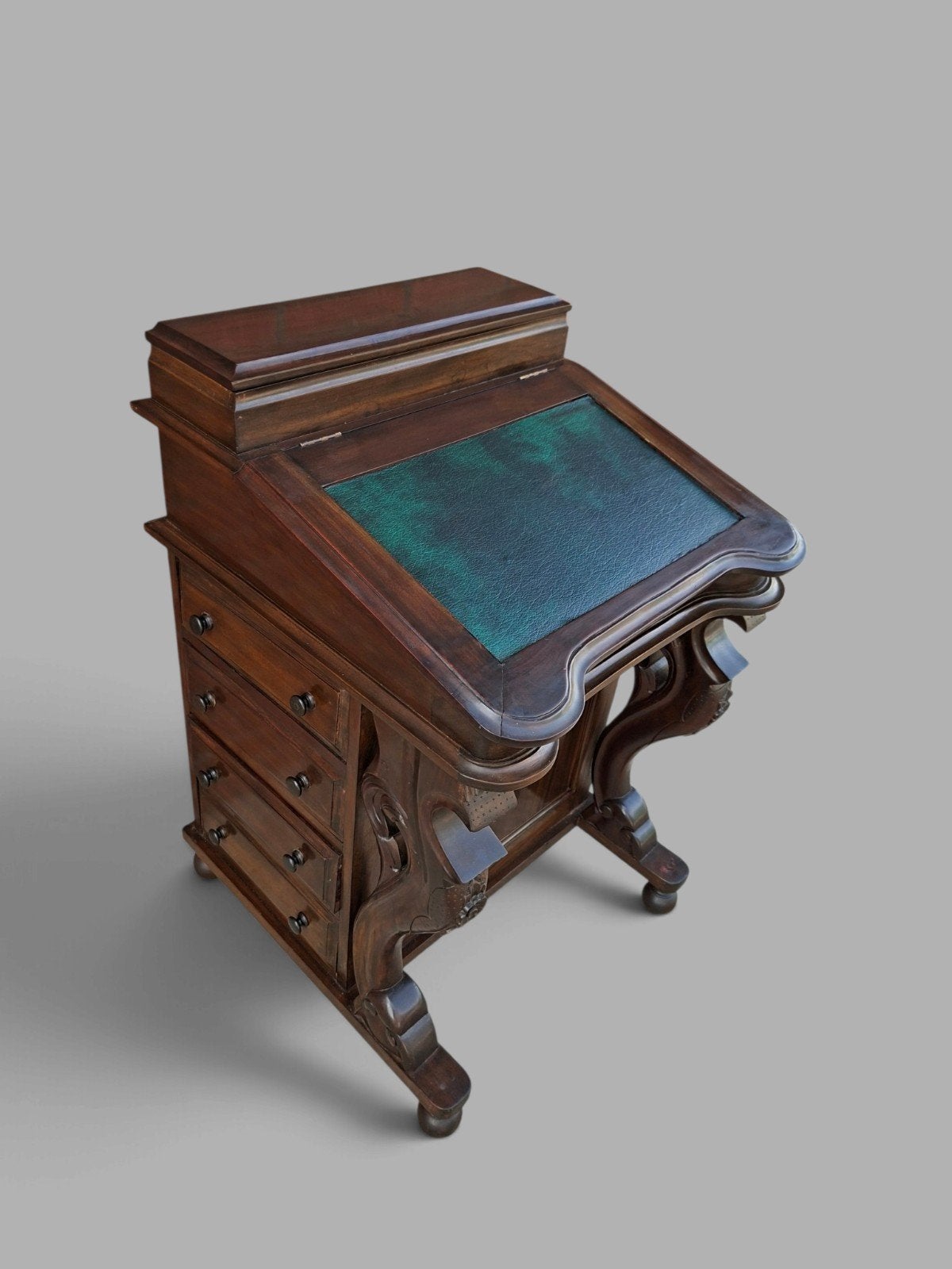 Klassieke Engelse davenport secretaire, bureau, schrijftafel, Ophalen of Verzenden