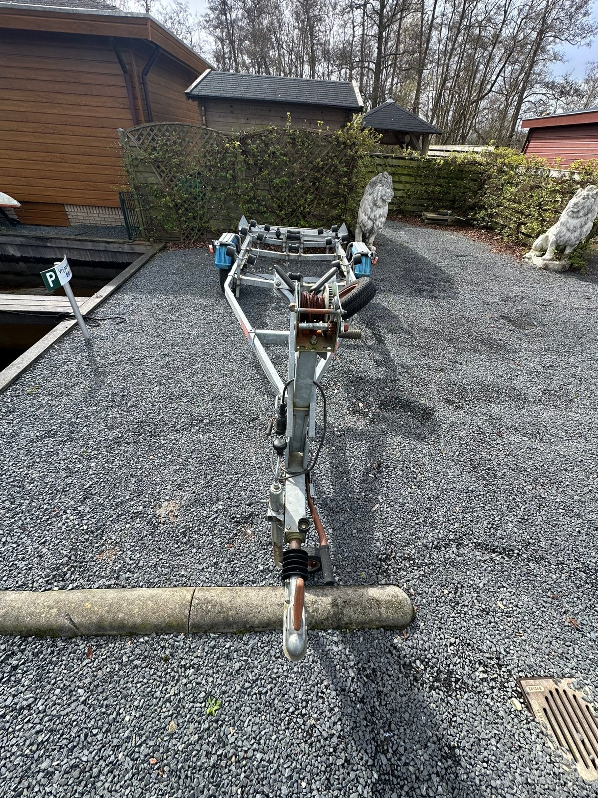 Kanteltrailer voor boot van 5,35 mtr 750/1000kg, Watersport en Boten, Motorboten en Motorjachten, Ophalen, Gebruikt, Aluminium