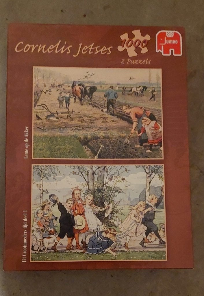 Cornelis Jetses 2x1000 puzzel, Hobby en Vrije tijd, Ophalen, Meer dan 1500 stukjes, Zo goed als nieuw, Legpuzzel