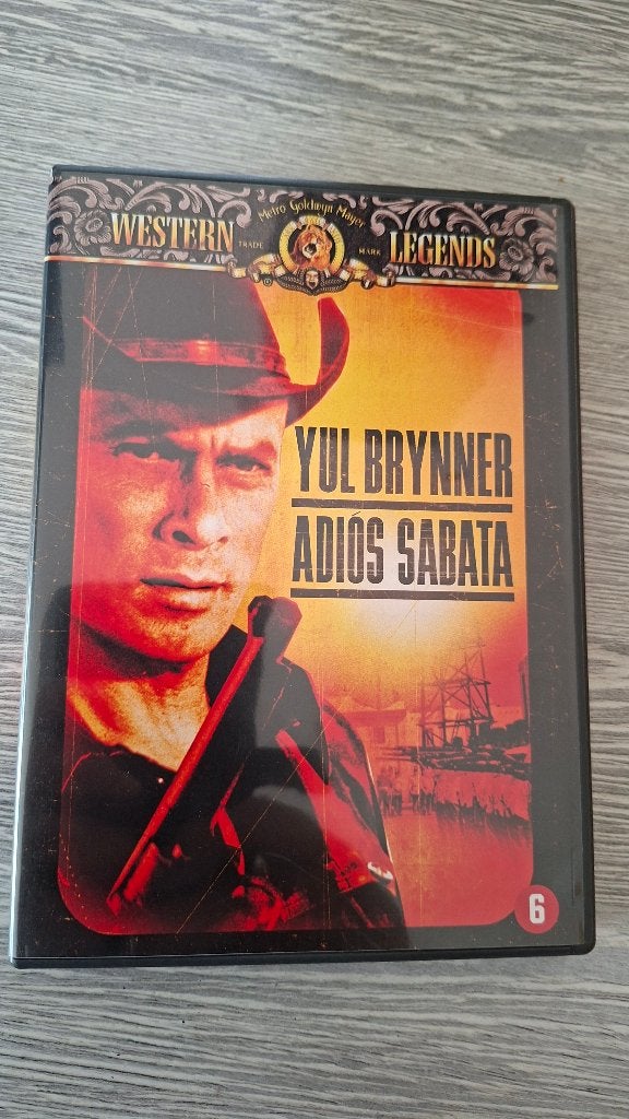 Adios Sabata western dvd met Yul Brunner, Ophalen of Verzenden, Zo goed als nieuw, Nederlands, Engels